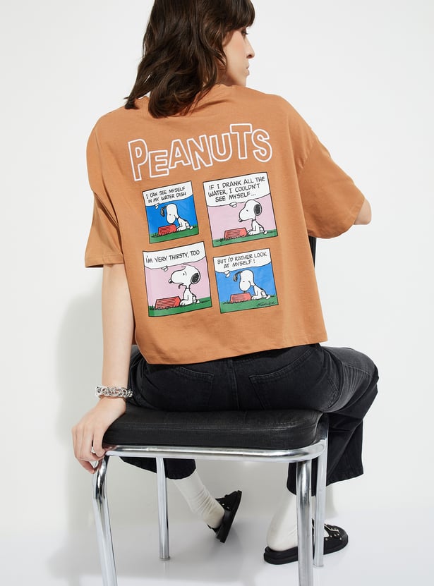 Women Peanut Snoopy Boxy Fit T-shirt