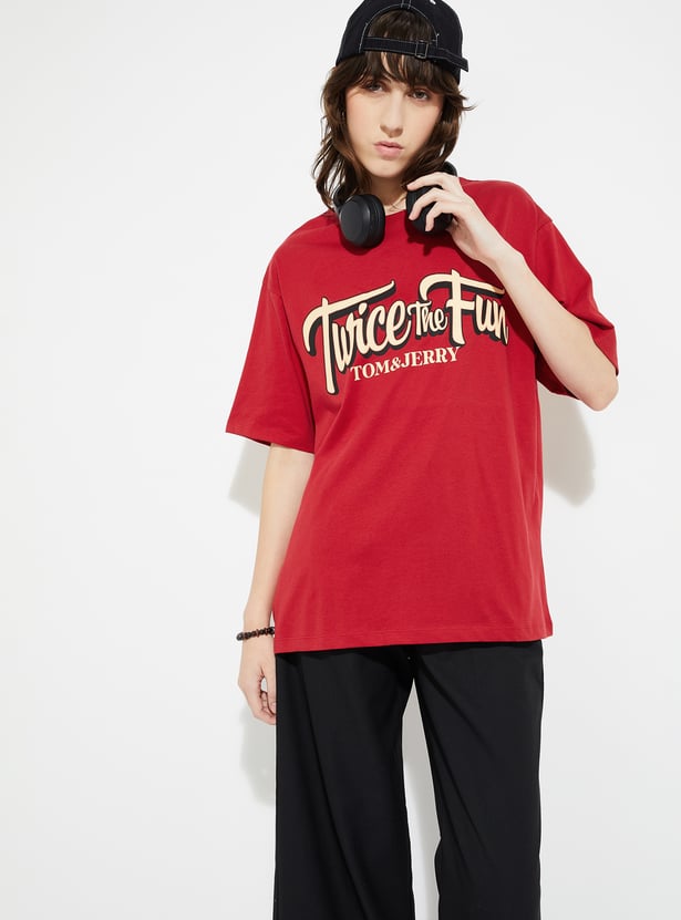 URB_N Women Tom & Jerry Oversized T-shirt