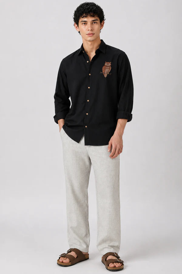Black & Grey 100% Cotton Old Money Co-ordinated Outfits for Men