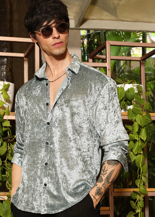 Solid Velvet Shirt