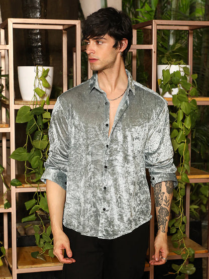 Solid Velvet Shirt