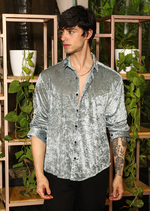 Solid Velvet Shirt