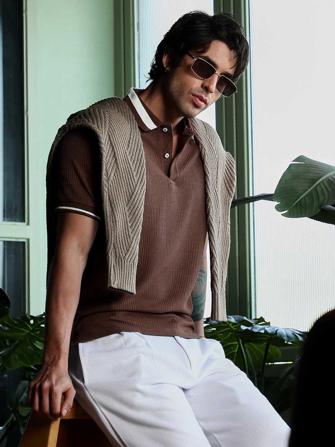 Jacquard Polo T-Shirt