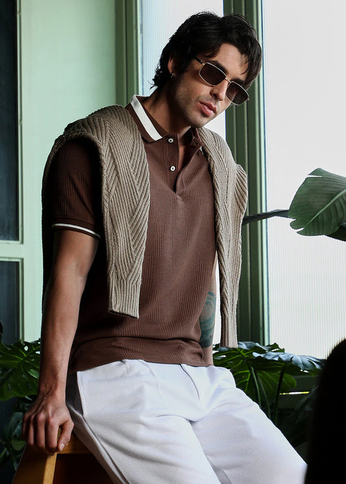 Jacquard Polo T-Shirt