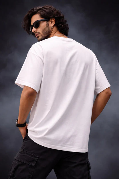 Premium White Boxy Graphic Tee