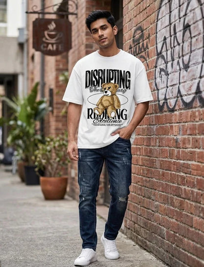Urban Teddy Oversized White T-Shirt